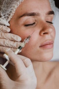 woman getting Juvederm injection