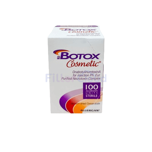 Botox Cosmetic 100 Allergan Units onabotulinumtoxinA vial box by Allergan