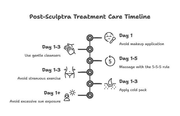 sculptra post treatment tips