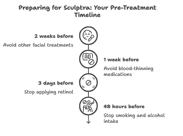 sculptra pre treatment care